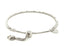 Adjustable Fine Shiny Beaded Bracelet in Sterling Silver - Ariel - from the back showing adjustable bead
