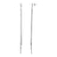 Long Chain Tassel and Textured Bar Drop Earrings in Sterling Silver