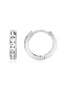 Liora Sterling Silver Petite Hoop Earrings with Cubic Zirconias