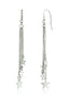 Sterling Silver Tassel Earrings with Polished Stars - Stella