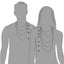 example of where certain necklace sizes sit on neck
